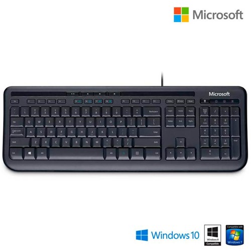 Teclado Multimídia com Fio Keyboard 600 ANB-00005 - Microsoft