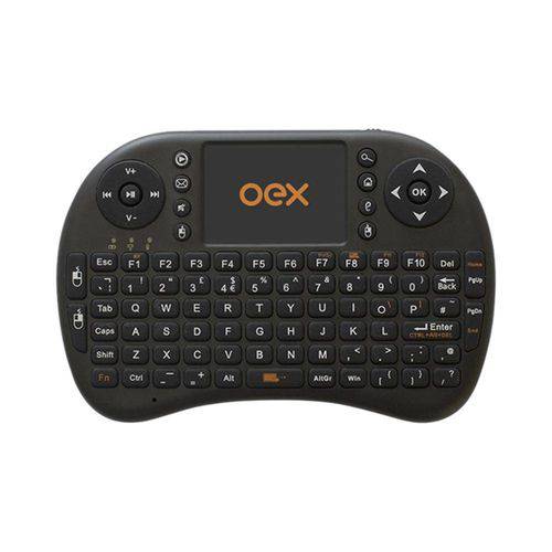 Teclado Sem Fio para Smart Tv Oex Air Mouse Ck103 com Touchpad