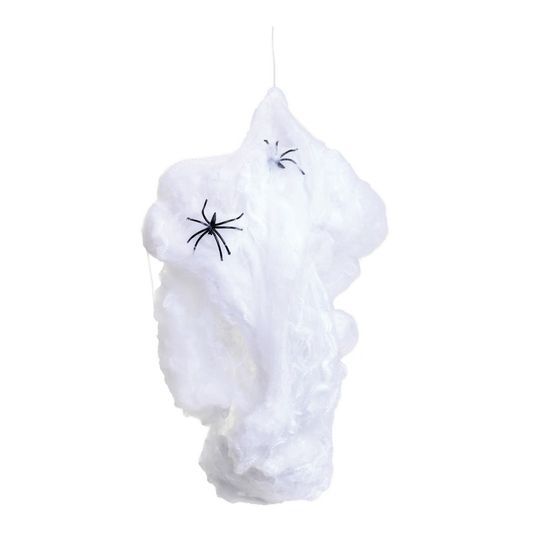 Teia Branca com Aranhas Halloween - Cromus