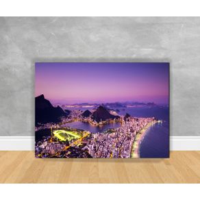 Tela em Canvas Cidade Rio de Janeiro - Noite Iluminada Cidade Rio de Janeiro - Noite Iluminada 70x50