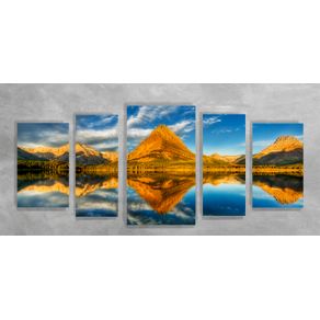 Tela em Canvas Ref: Lago Espelhado Paisagem 102