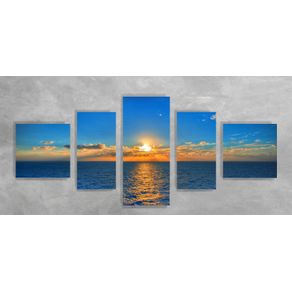 Tela em Canvas Ref: Pôr do Sol no Mar Paisagem 103