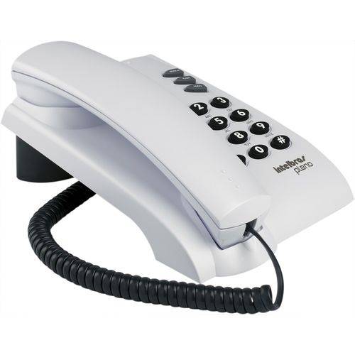 Telefone C/ Fio Pleno, Cinza Ártico, 2 Tipos de Toque, 3 Níveis de Volume de Campainha - Intelbras