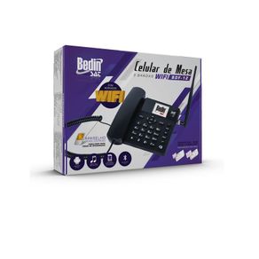 Telefone Celular Rural de Mesa Bedin Sat BDF-12 3G e Wifi 5 Bandas
