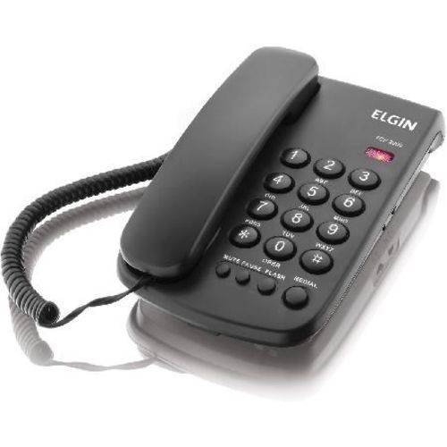 Telefone com Fio - Chave de Bloqueio - Indicação Luminosa de Chamada - Tcf 2000 Preto