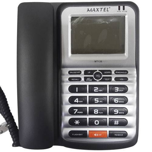 Telefone com Fio com Identificador de Chamadas MT139
