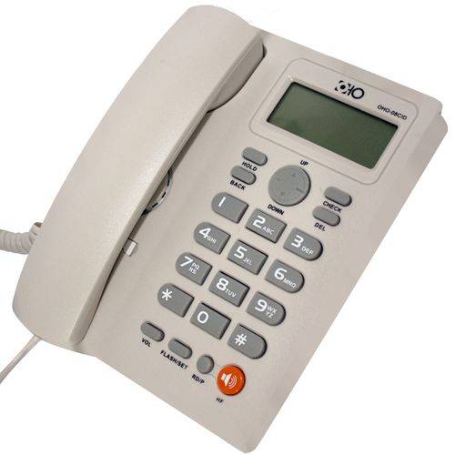 Telefone com Fio e Identificador de Chamadas OHO-08CID