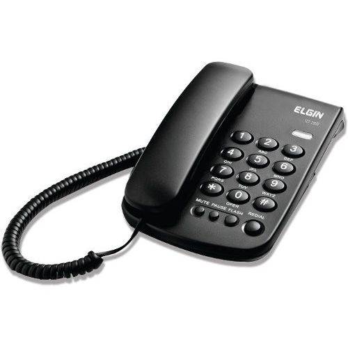 Telefone com Fio Elgin Tcf 2000 Preto - Bloqueio de Chamadas