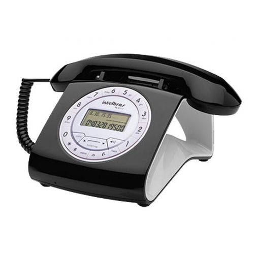 Telefone com Fio (retrô), Identificador de Chamadas e Viva-voz Preta - Tc8312 - Intelbras