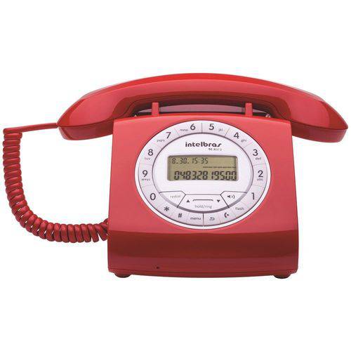 Telefone com Fio Retro Intelbras Tc 8312 Vermelho