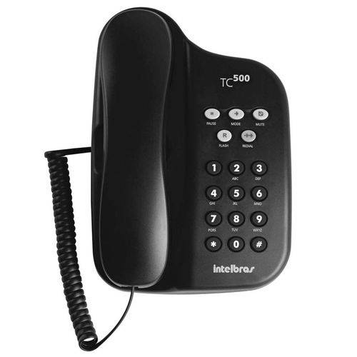 Telefone com Fio Tc500 Preto Intelbras