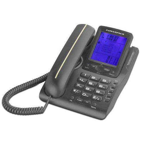 Telefone Fixo Powerpack 8042 Identificador de Chamadas Preto