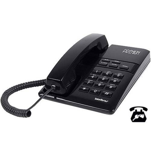Telefone Intelbras Premium com Chave Preto - 4041658