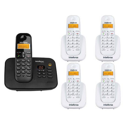 Telefone Intelbras Sem Fio Digital Ts 3130 e 4 Ramal Ts 3111