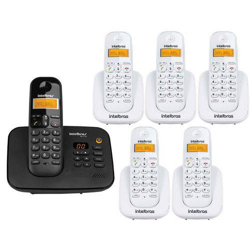 Telefone Intelbras Sem Fio Digital Ts 3130 e 5 Ramal Ts 3111