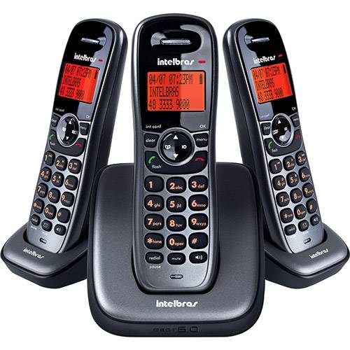 Telefone Intelbras Sem Fio TS 6123 com 2 Ramais