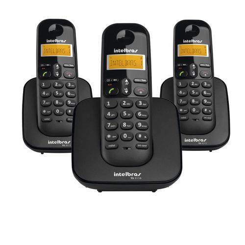 Telefone Intelbras Sem Fio Ts3113 Preto - 4123103