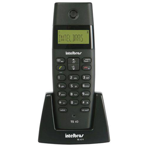 Telefone Intelbras Sem Fio Ts40 C (r) Preto - 4070352