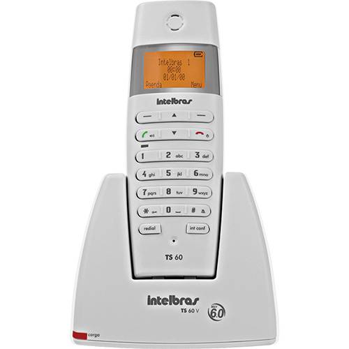 Telefone Intelbras Sem Fio TS60 V Branco