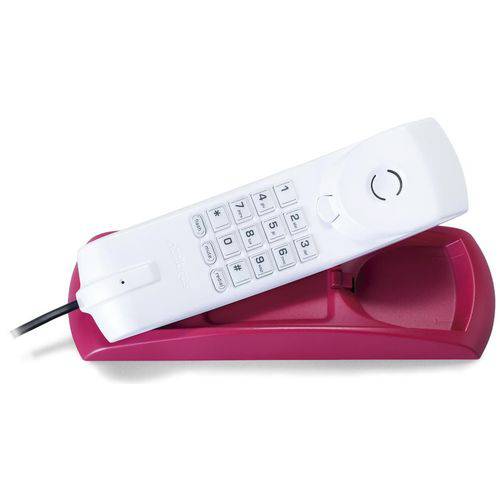 Telefone Interfone Intelbras com Fio Tc 20 Cinza e Rosa