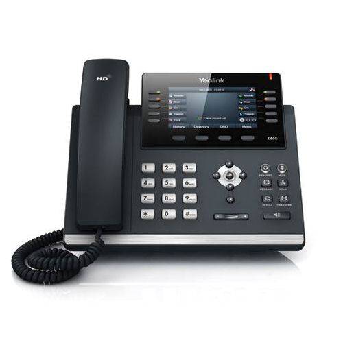 Telefone IP YEALINK Giga C/ Display SIP-T46G - Skype For Business - PoE