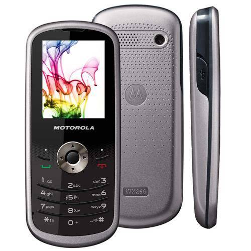 Telefone Motorola WX290 - Camera VGA MP3 Player Radio FM - Preto com Prata