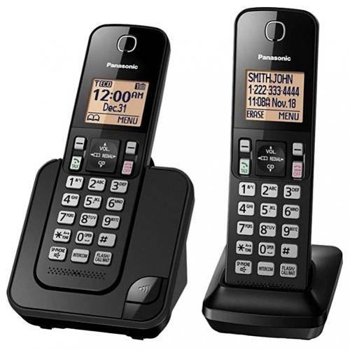 Telefone Panasonic Kx- Tgc352 Sem Fio com Bina 2 Aparelhos - Preto