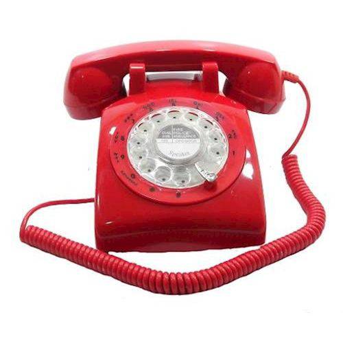 Telefone Retrô Vermelho Anos 70 e 80