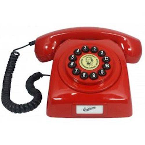 Telefone Retrô - Vermelho - Funciona - Antigo Ericsson
