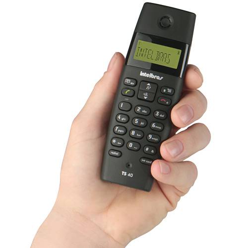 Telefone S/ Fio DECT 6.0 C/ Identificador de Chamadas - TS40ID Preto- Intelbras