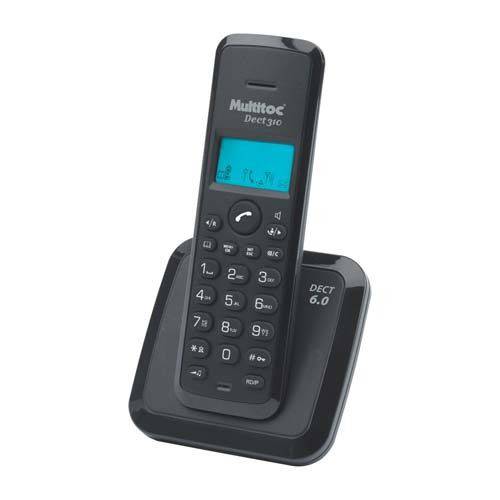 Telefone S/ Fio Dect Black 310 Muts0310 - Multitoc