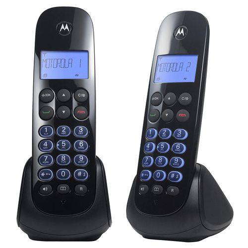 Telefone Sem Fio + 1 Ramal Motorola MOTO750-MRD2 - Identificador de Chamadas, Luminoso, Dect 6.0,