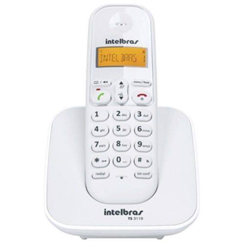 Telefone Sem Fio com Identificador TS 3110 Branco Intelbras
