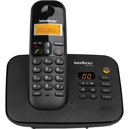 Telefone Sem Fio com Secretária Ts3130 Preto Intelbras Intelbras