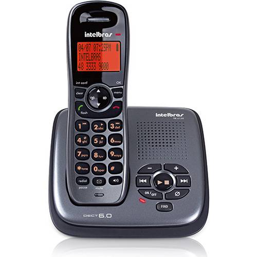 Telefone Sem Fio Dect 6.0 C/ Secretária Eletrônica, ID Chamadas, Agenda Telefônica, Viva Voz TS 6130 - Intelbras