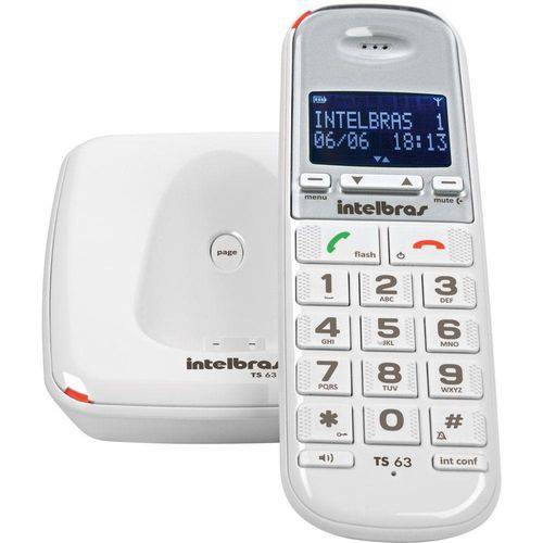 Telefone Sem Fio Digital Branco