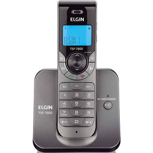 Telefone Sem Fio Elgin com Identificador de Chamada TSF7800 Prata