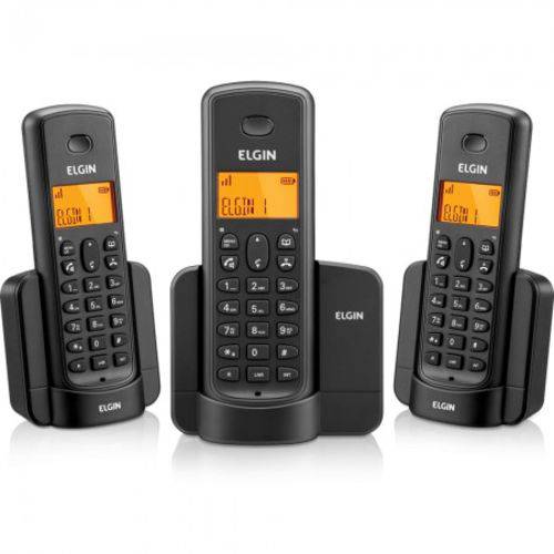 Telefone Sem Fio Elgin TSF8003 2 Ramais Dect 6.0 Viva Voz 1,9 Ghz Identificador de Chamadas