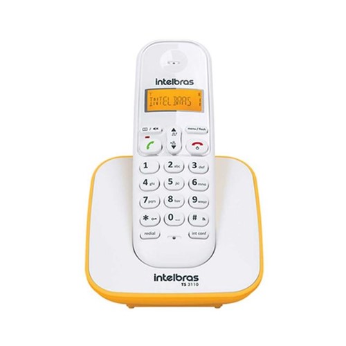 Telefone Sem Fio Intelbras TS3110 Amarelo Bivolt