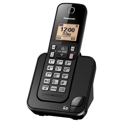 Telefone Sem Fio KX-TGC350LBB Identificador de Chamada + Viva Voz Preto - Panasonic