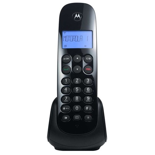 Telefone Sem Fio Moto 700 Identificador de Chamada Motorola Preto Preto