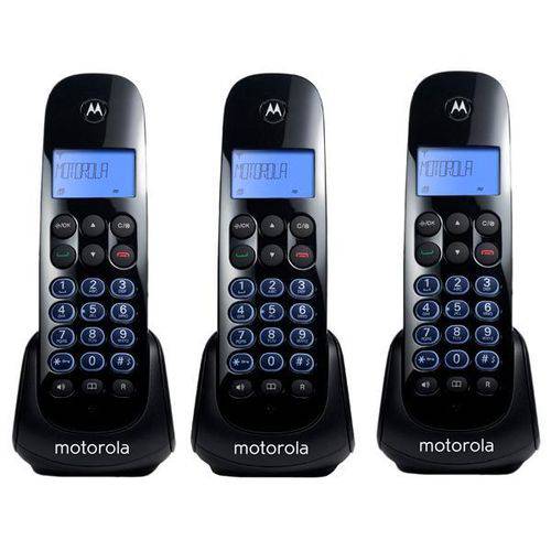 Telefone Sem Fio Motorola M750 1 Base + 2 Ramais Preto