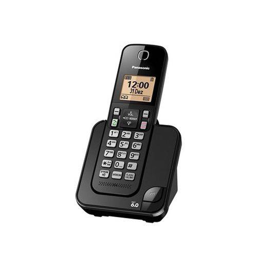 Telefone Sem Fio Panasonic DECT 6.0 KX-TGC350LBB Preto