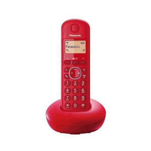 Telefone Sem Fio Panasonic Kx-tgb210 com Identificador de Chamadas - Vermelho