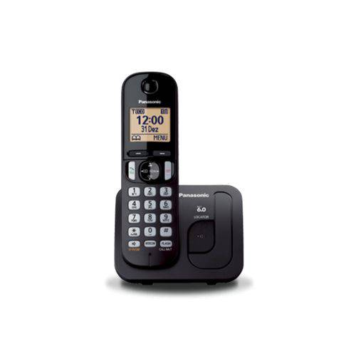 Telefone Sem Fio Preto KX-TGC210LBB - Panasonic