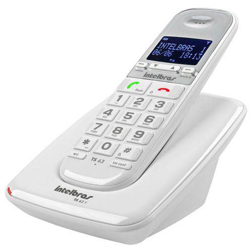 Telefone Sem Fio Ts63v Branco Intelbras
