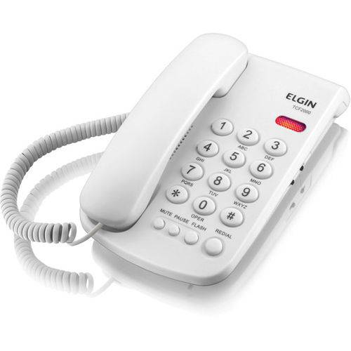 Telefone Tcf-2000 com Chave Bloqueio Branco Elgin
