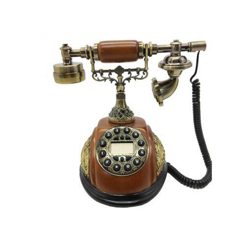 Telefone Vintage de Mesa com Fio Retro