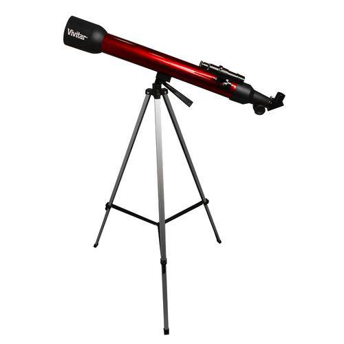 Telescópio Refrator Vivitar Vivtel420x Vermelho com Ampliação 210x/420x, Lente 60mm e Tripé