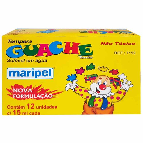 Tempera Guache 12 Cores Maripel 1019634